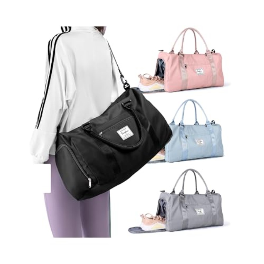 Women Bags And Shoes - Piccole borse sportive nere da palestra