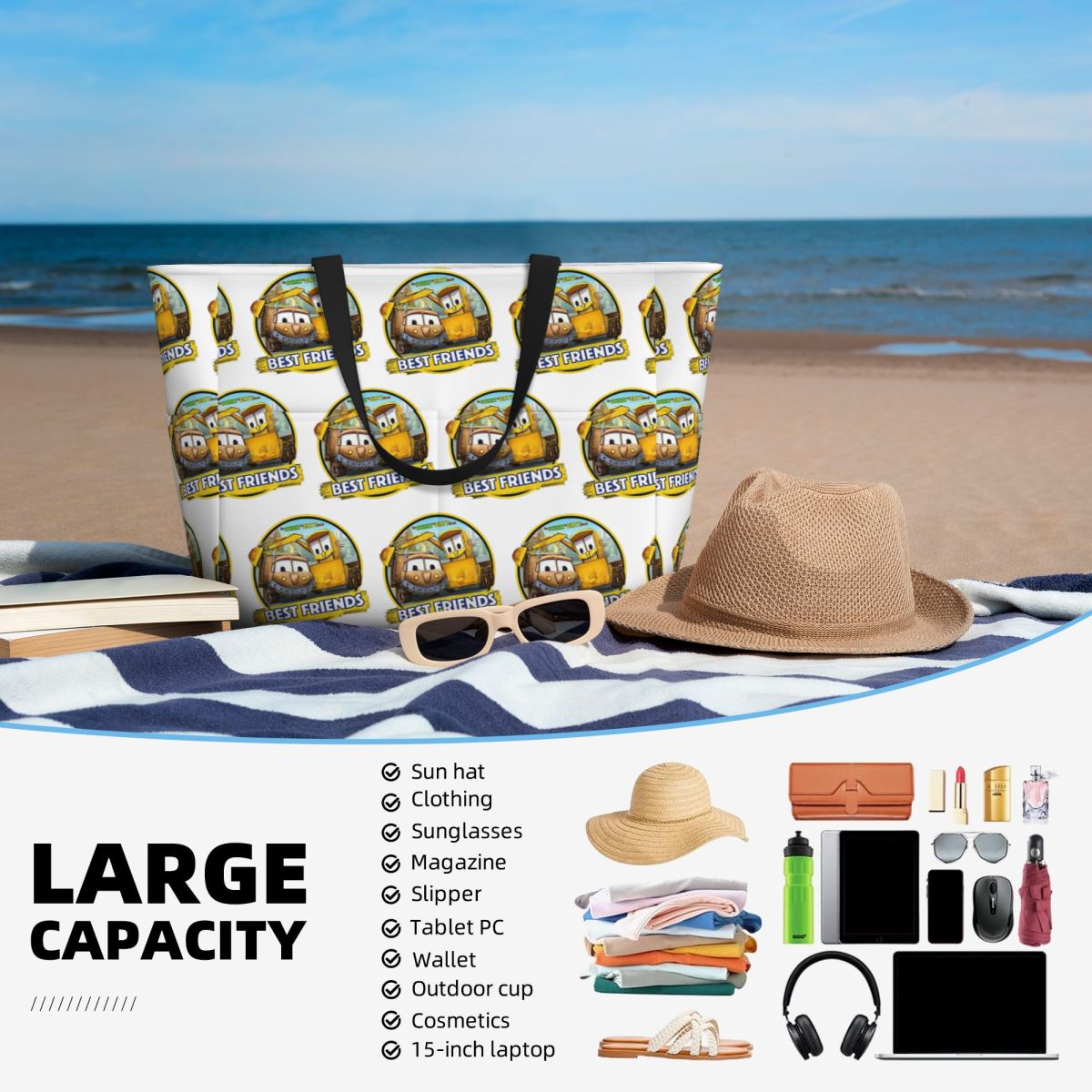 Borsa tote da spiaggia Stinky  - Women'S Best Bags For Travel recensione e prezzo