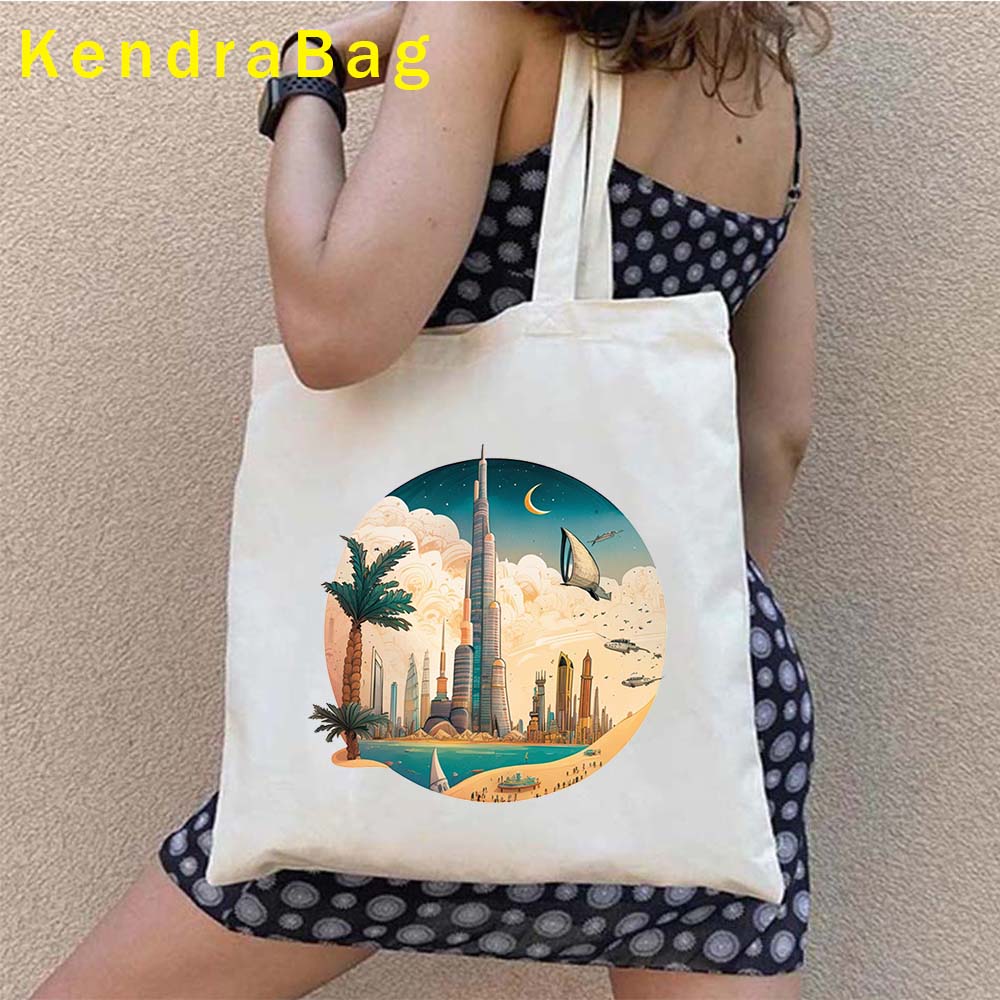 Borsa Tote con Stampa Emblema  - Women Bags Uae recensione e prezzo