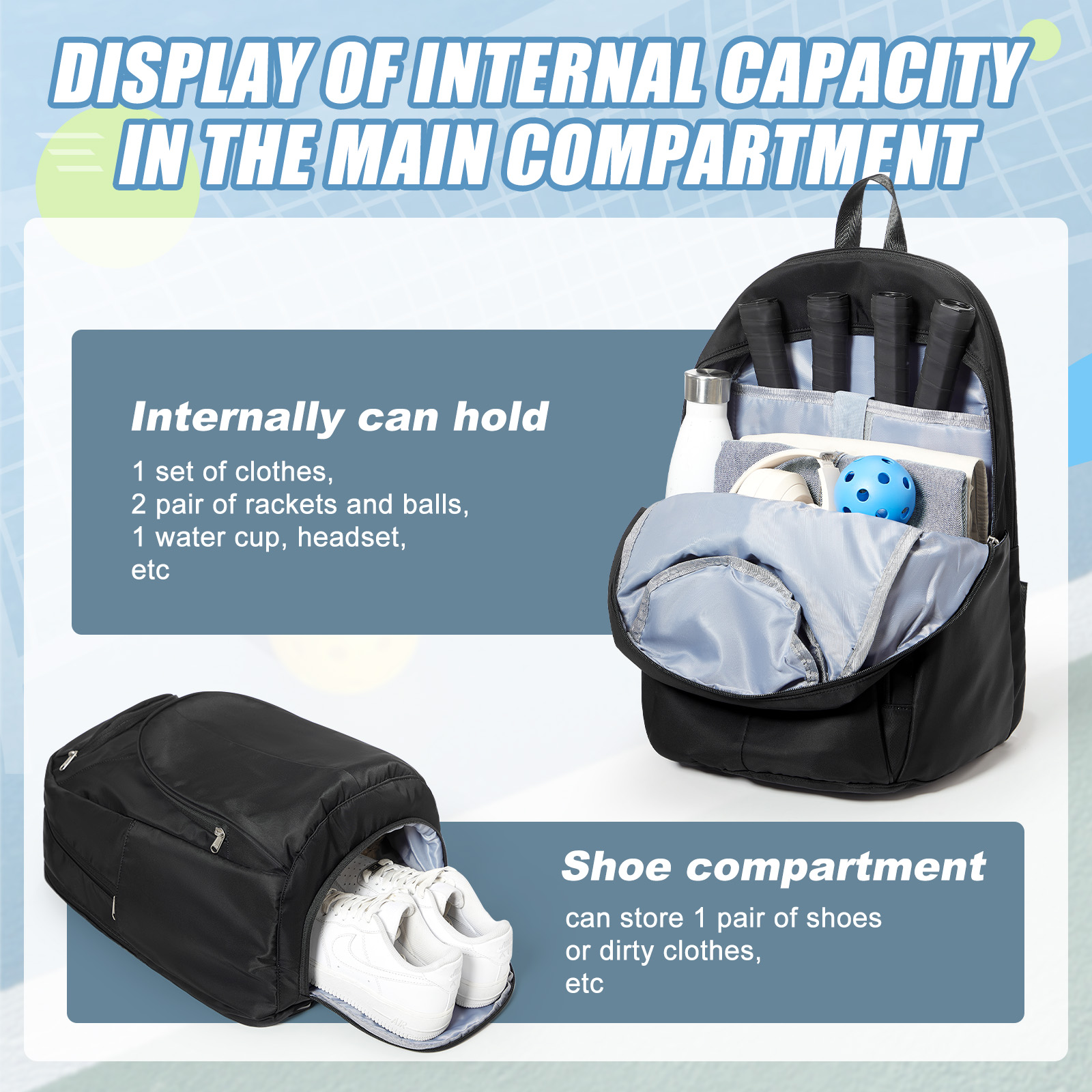 Borsa da Tennis Zaino per Tenn - Women Bags And Shoes recensione e prezzo